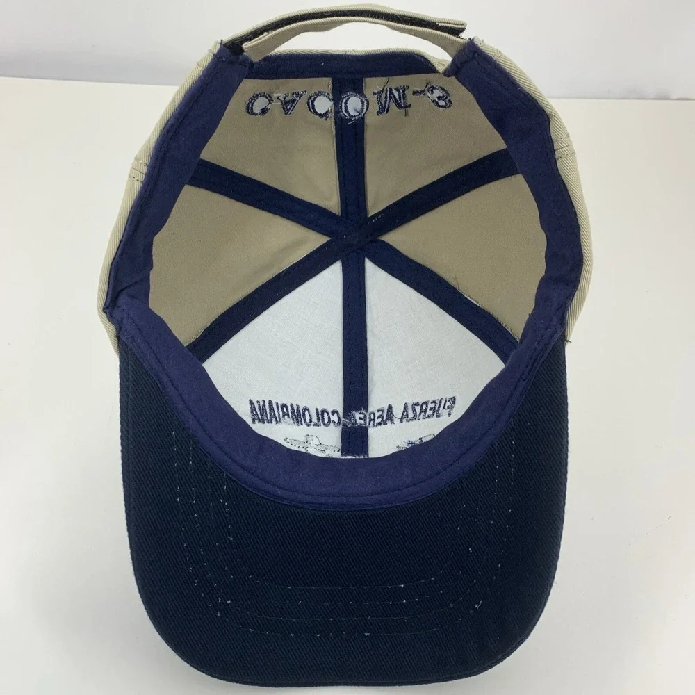 Fuerza Aerea Colombiana Hat CACOM-3 Air Force Blue Beige Adjustable Baseball Cap